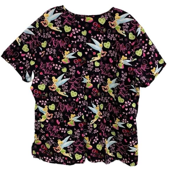 Scrub Tops Lot 3 Disney Life Uniform Destination Women’s XL Pink Purple Black. - Picture 3 of 16